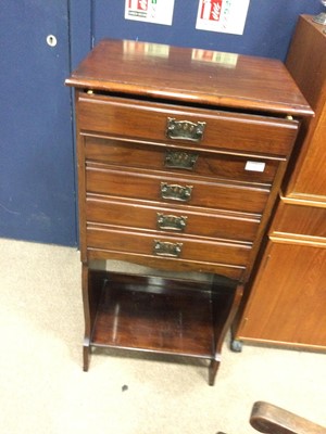 Lot 772 - AN EDWARDIAN MUSIC CABINET