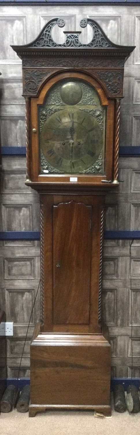 Lot 1704 - AN EARLY 19TH CENTURY MAHOGANY LONGCASE CLOCK