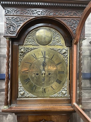 Lot 1704 - AN EARLY 19TH CENTURY MAHOGANY LONGCASE CLOCK