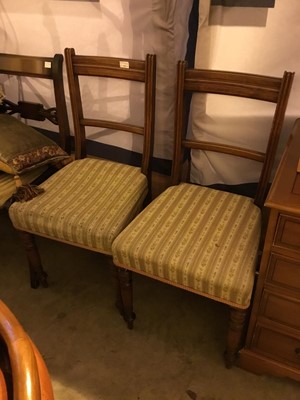 Lot 823 - A PAIR OF MAHOGANY SIDE CHAIRS AND TWO OTHER CHAIRS