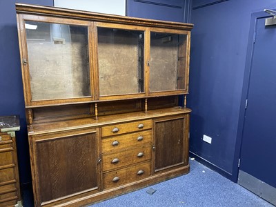 Lot 792 - A STAINED WOOD PANTRY CUPBOARD