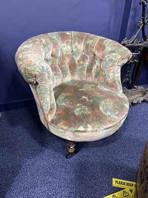 Lot 798 - A PAIR OF VICTORIAN TUB CHAIRS