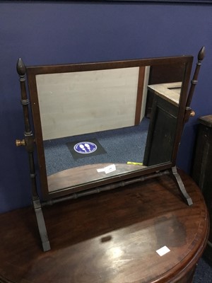 Lot 807 - A MAHOGANY DRESSING MIRROR