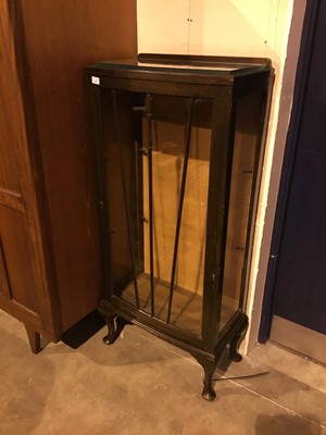 Lot 881 - A STAINED WOOD DISPLAY CABINET