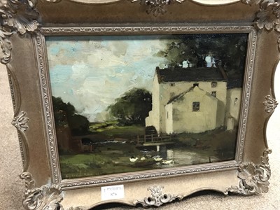 Lot 876 - DUCK POND BY A WATERMILL, ANDREW REID