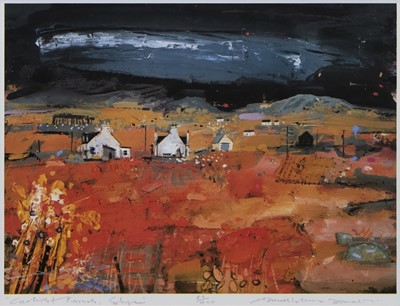 Lot 72 - CARBOST FARMS, SKYE, A SIGNED LTD EDITION LITHOGRAPH BY HAMISH MACDONALD