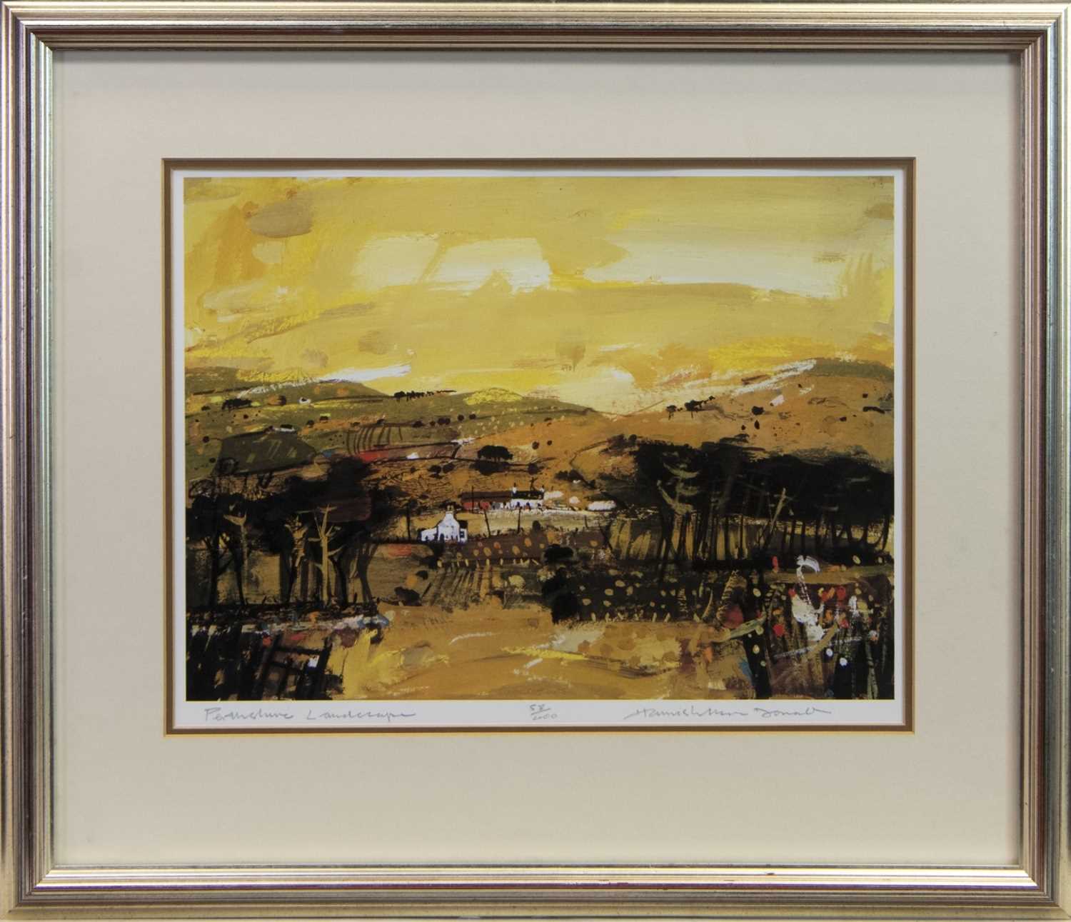 Lot 112 - PERTHSHIRE LANDSCAPE, A SIGNED LTD EDITION LITHOGRAPH BY HAMISH MACDONALD