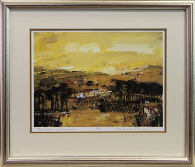 Lot 112 - PERTHSHIRE LANDSCAPE, A SIGNED LTD EDITION LITHOGRAPH BY HAMISH MACDONALD