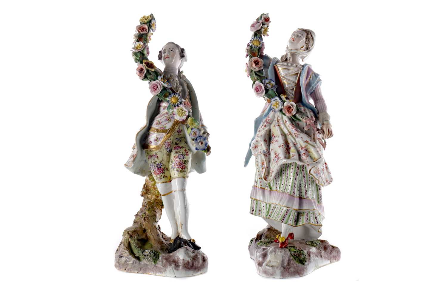 Lot 1087 - A PAIR OF 19TH CENTURY CONTINENTAL FIGURES