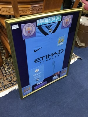 Lot 476 - A RAHEEM STERLING MANCHESTER CITY SIGNED JERSEY