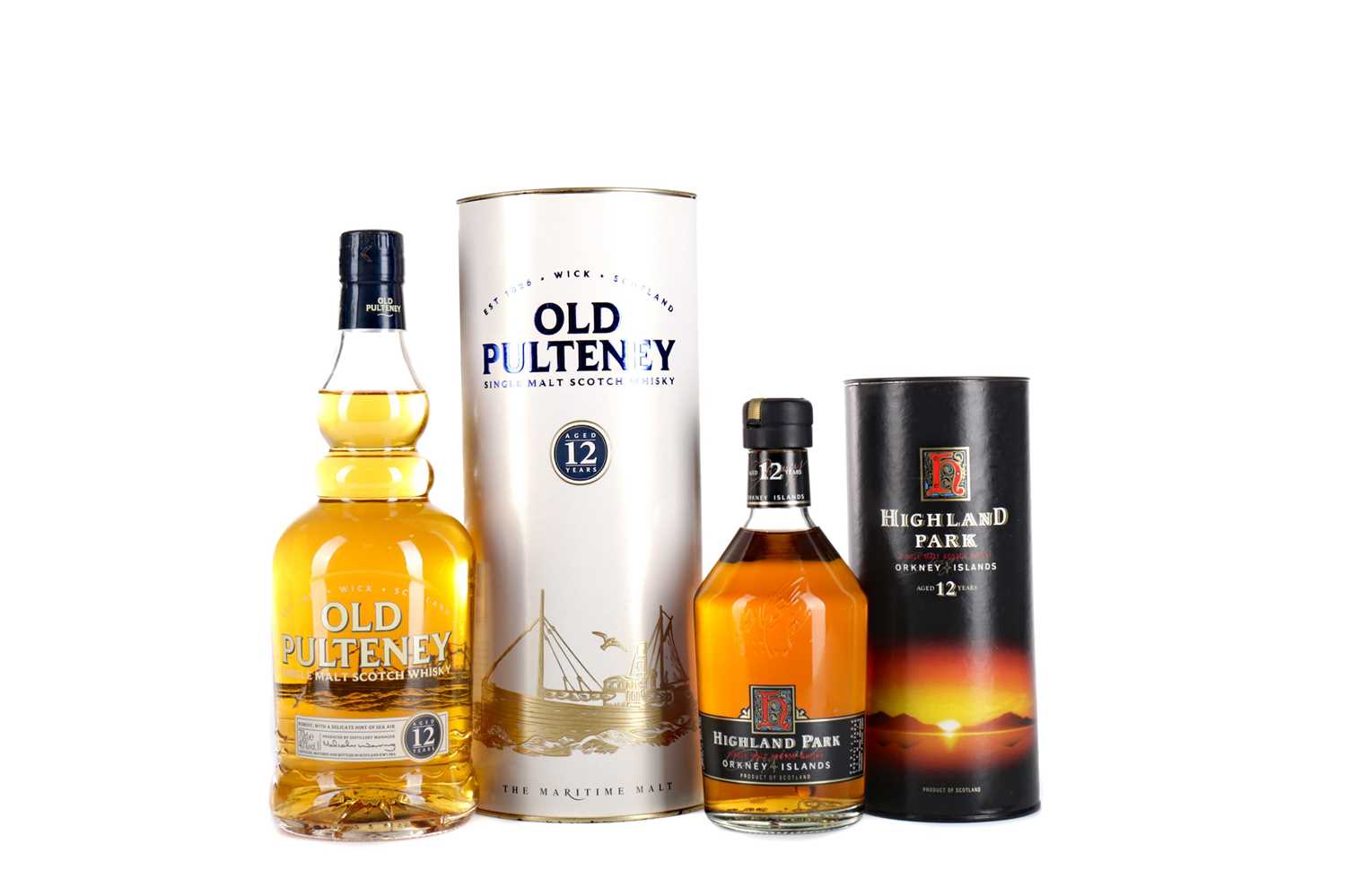 Lot 29 - ONE BOTTLES OF OLD PULTENEY AGED 12 YEARS AND A HALF BOTTLE OF HIGHLAND PARK AGED 12 YEARS
