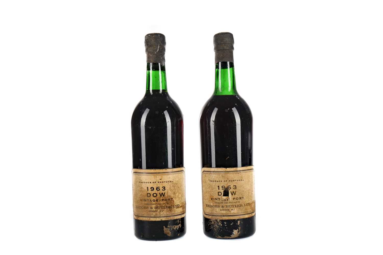 Lot 35 - TWO BOTTLES OF DOW'S 1963 VINTAGE PORT