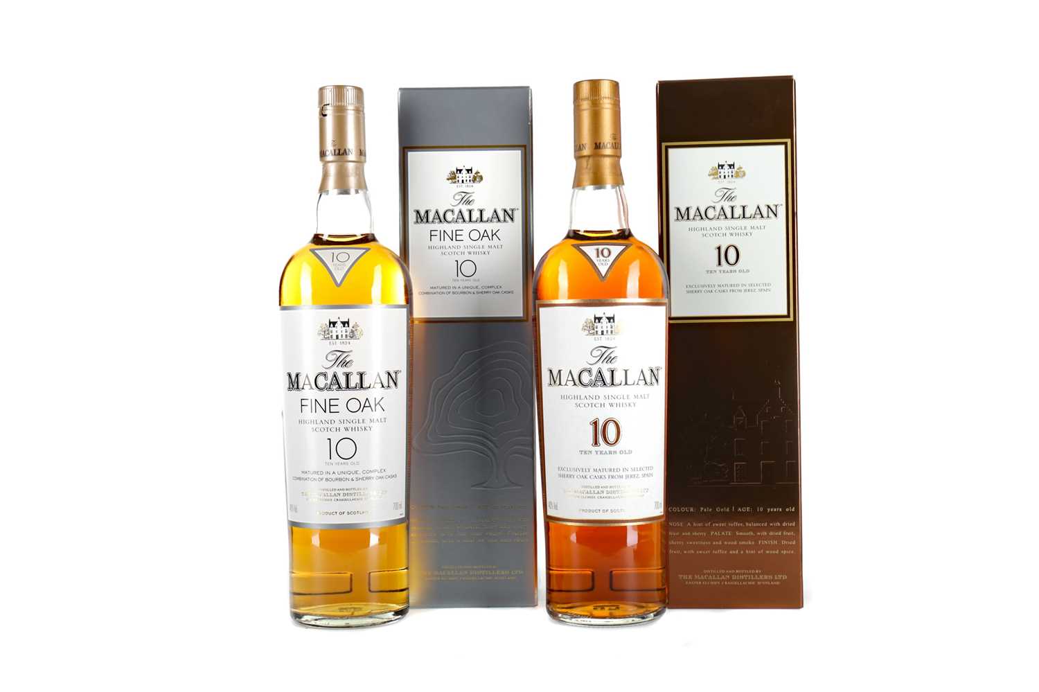Lot 56 - MACALLAN 10 YEARS OLD AND FINE OAK 10 YEARS OLD