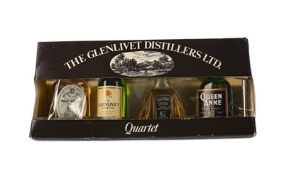 Lot 63 - FOUR BOTTLES OF BLENDED WHISKY AND FOUR MINIATURES