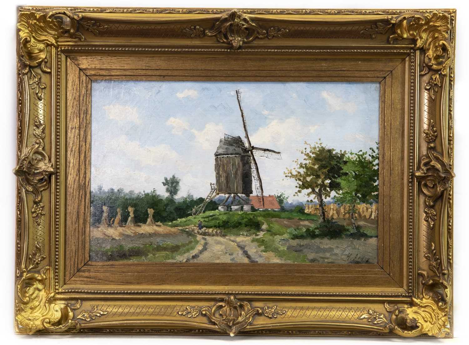 Lot 53 - WINDMILL IN HARVEST, AN OIL BY VALENTIN CAMERON PRINCEP