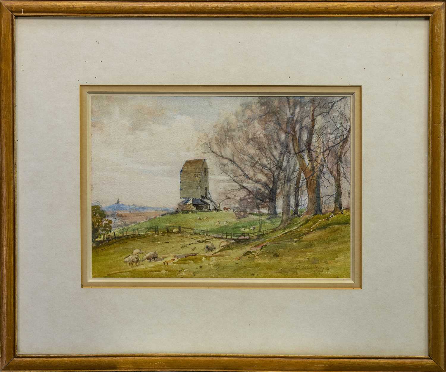 Lot 410 - OLD MILL, SUSSEX, A WATERCOLOUR BY ARCHIBALD KAY
