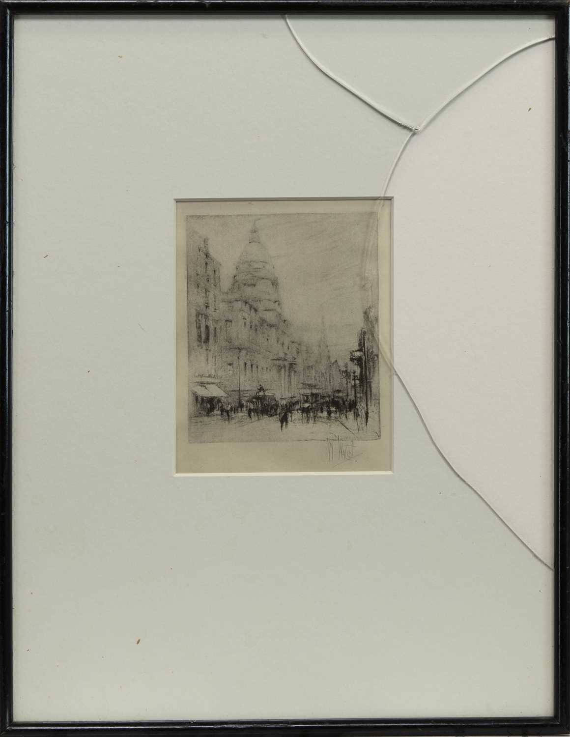 Lot 416 - SOUTH BRIDGE TO THE TRON, UNIVERSITY OF EDINBURGH, AN ETCHING BY WILLIAM WALCOT