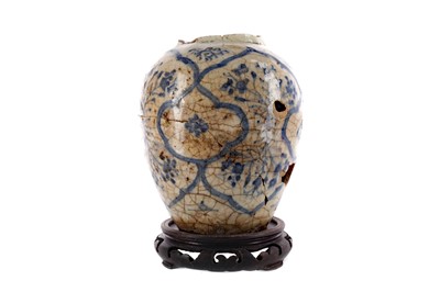 Lot 841 - AN EASTERN CERAMIC DOUBLE GOURD VASE AND OTHER ITEMS