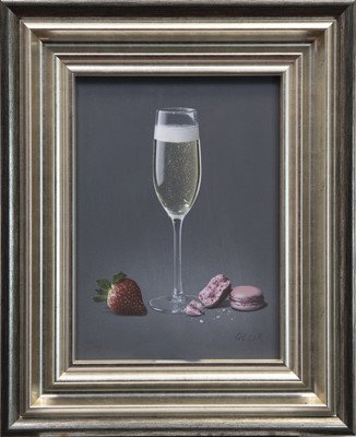 Lot 144 - CHAMPAGNE & STRAWBERRY MACAROON, A GICLEE PRINT BY COLIN WILSON