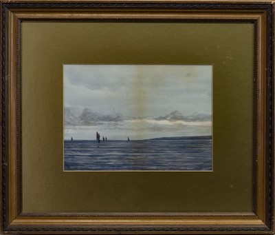 Lot 432 - SAILING, A WATERCOLOUR BY P MACGREGOR WILSON AND ANOTHER