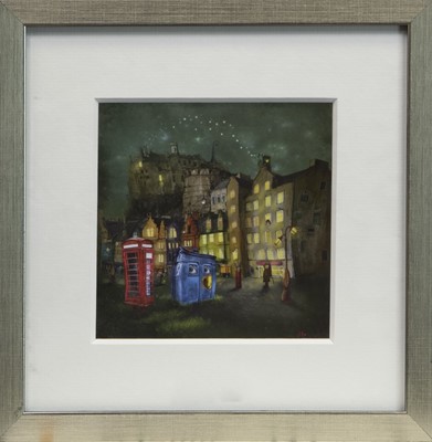 Lot 106 - THE CITY AT NIGHT, A FRAMED PRINT