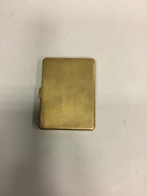 Lot 1716 - A LOT OF FOUR ART DECO GOLD PLATED OBLONG AND SQUARE COMPACTS