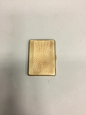 Lot 1716 - A LOT OF FOUR ART DECO GOLD PLATED OBLONG AND SQUARE COMPACTS