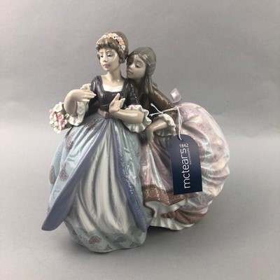 Lot 133 - A LLADRO GROUP OF TWO YOUNG GIRLS