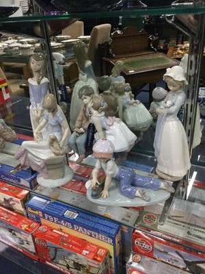 Lot 134 - A LLADRO FIGURE OF A FAIRY AND FIVE LLADRO FIGURES OF CHILDREN