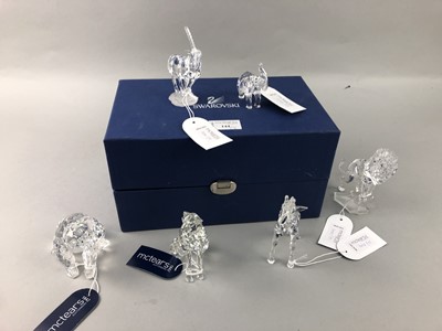 Lot 144 - A SWAROVSKI FIGURE OF A BISON AND OTHERS