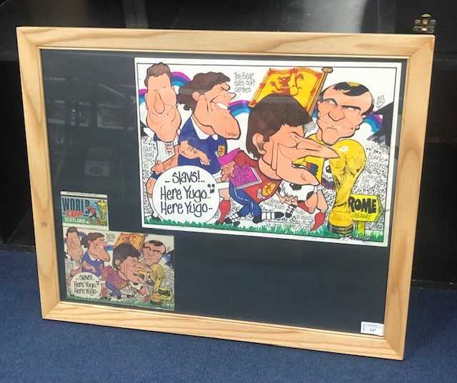 Lot 147 - A MALCOLM MCCORMICK WORLD CUP RELATED ORIGINAL ARTWORK