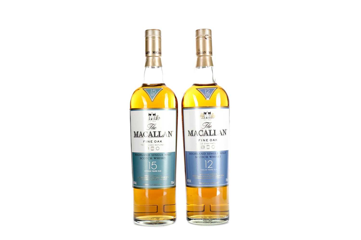 Lot 192 - MACALLAN FINE OAK 15 AND 12 YEARS OLD