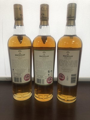 Lot 191 - TWO MACALLAN FINE OAK 10 YEARS OLD AND ONE MASTERS' EDITION
