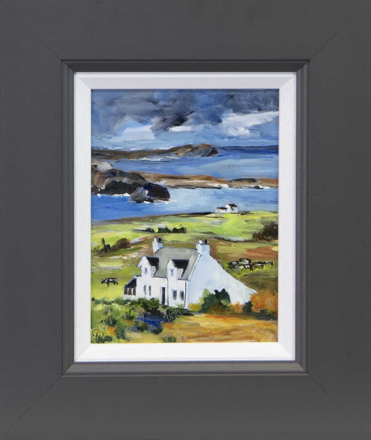 Lot 241 - WEE CROFT, ISLE OF MULL, AN OIL BY CAROLINE WEST