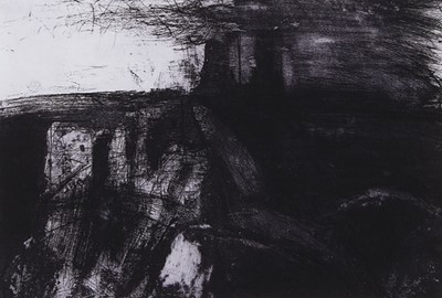 Lot 257 - FAST CASTLE, AN ETCHING BY BARBARA RAE