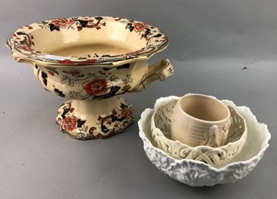 Lot 156 - A VICTORIAN MASONS SOUP TUREEN AND OTHERS