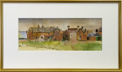 Lot 268 - OUTHOUSES, CULZEAN, A WATERCOLOUR BY TOM SHANKS