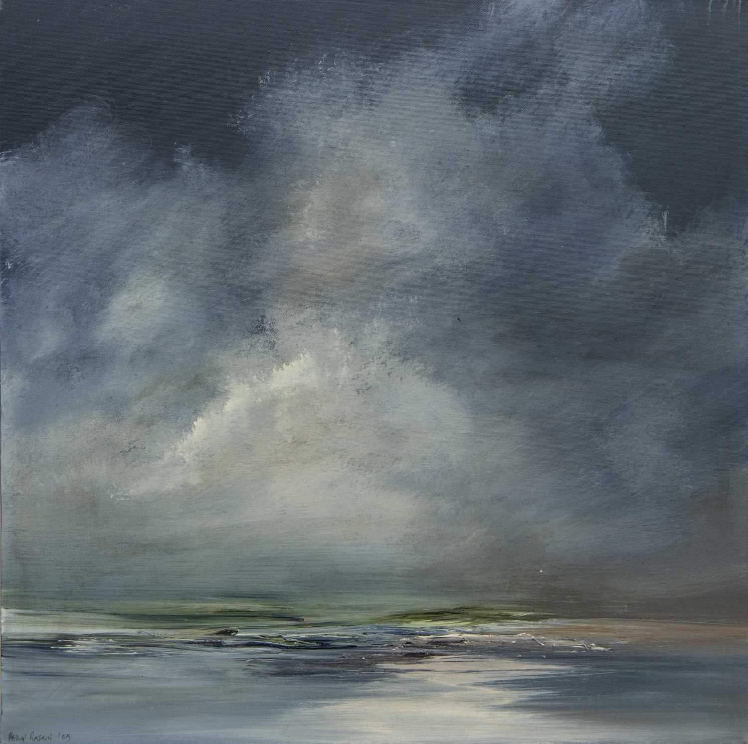 Lot 523 - THE STORM PAST UIST, AN OIL BY PHILIP RASKIN