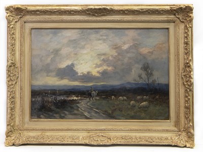 Lot 71 - GOING HOME, AN OIL BY JOSEPH MILNE