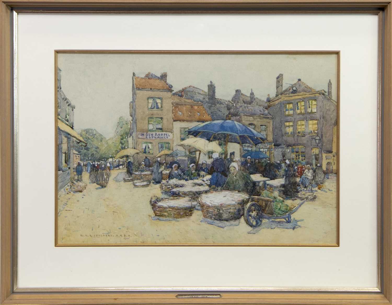 Lot 72 - MARKET DAY, A WATERCOLOUR BY ROBERT COVENTRY