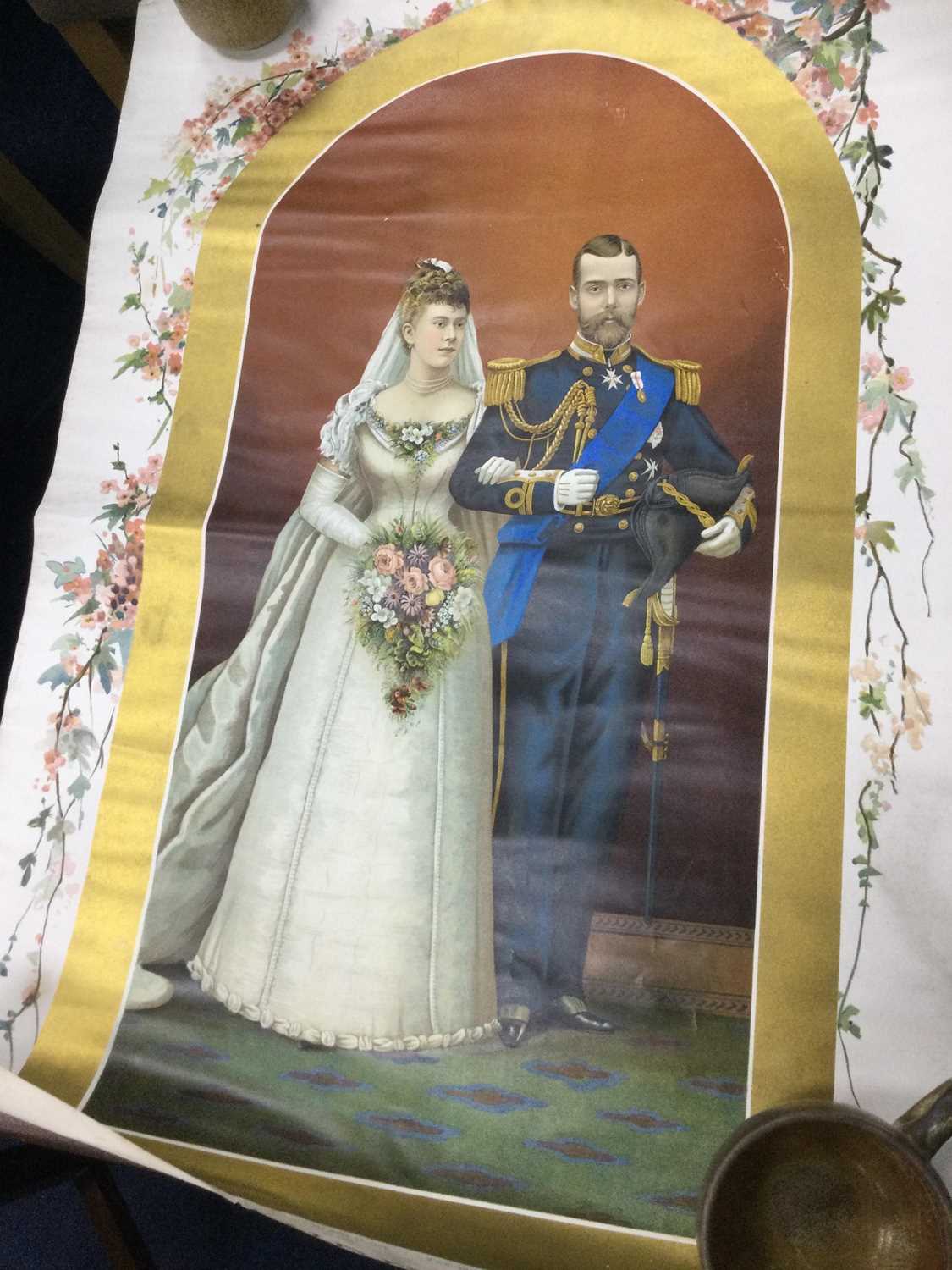 Lot 203 - A PRINT OF TH PRINCESS VICTORIA MARY AND THE DUKE OF YORK