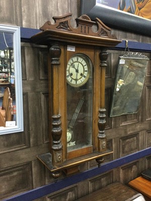 Lot 262 - AN EARLY 20TH CENTURY VIENNA STYLE WALL CLOCK