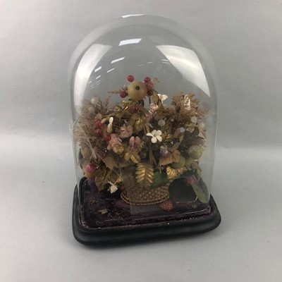 Lot 271 - A VICTORIAN WAX WORK OF FRUIT, ON BASE IN A GLASS DOME