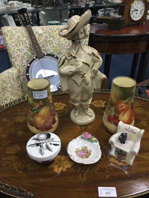 Lot 279 - A LOT OF BRITISH AND OTHER CRUETS, FIGURAL DECANTER AND OTHER ITEMS