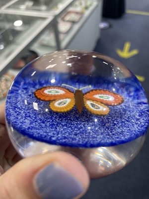 Lot 1002 - A PAUL YSART FOR HALAND BUTTERFLY PAPERWEIGHT