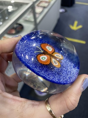 Lot 1002 - A PAUL YSART FOR HALAND BUTTERFLY PAPERWEIGHT