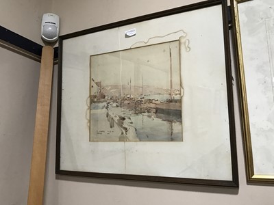 Lot 105 - A WATERCOLOUR BY ROBERT EADIE RSW AND OTHER PAINTINGS