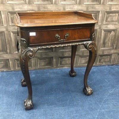 Lot 1311 - A LATE VICTORIAN MAHOGANY SIDE TABLE