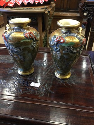 Lot 737 - A PAIR OF EARLY 20TH CENTURY JAPANESE SATSUMA VASES