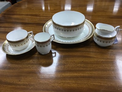 Lot 331 - A FLORAL AND GILT PART TEA AND COFFEE SERVICE
